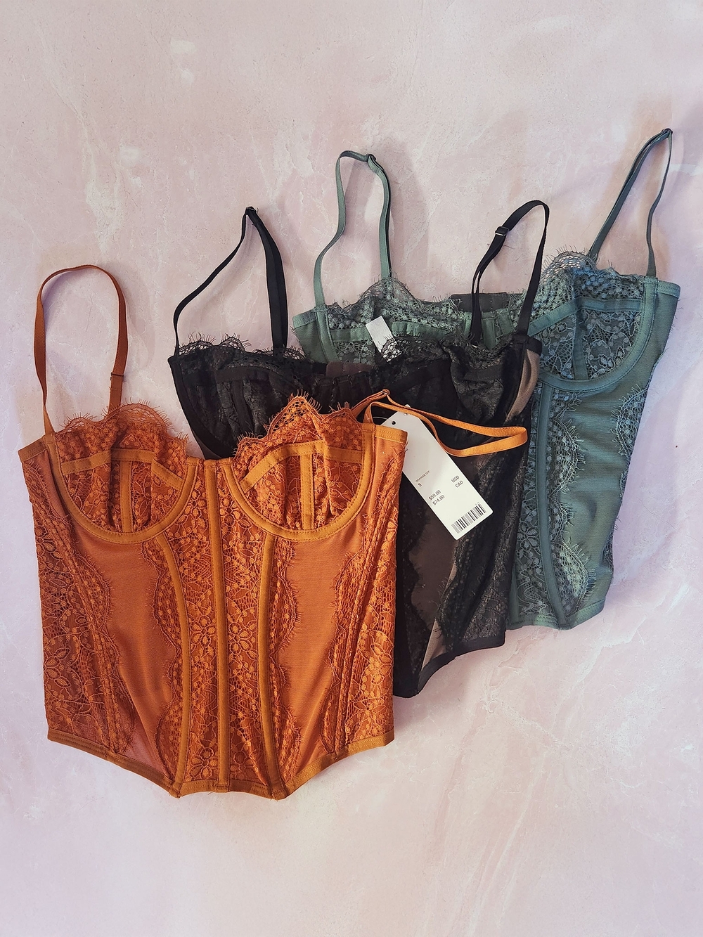 UO Out From Under Modern Love Corset - Set of 3